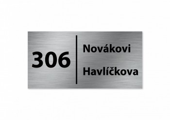 Domovní číslo DS10 stříbro