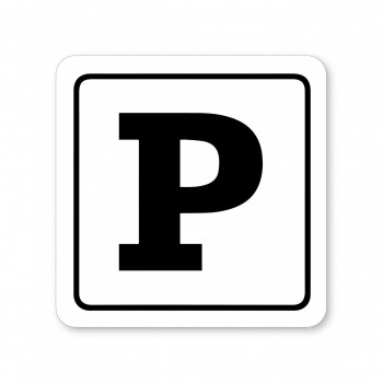 Piktogram parkování bílý hliník