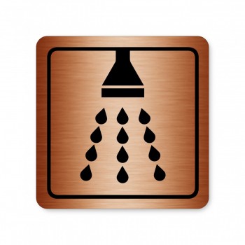 Piktogram sprcha bronz