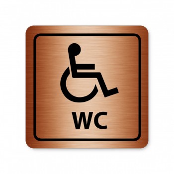 Piktogram WC pro invalidy bronz