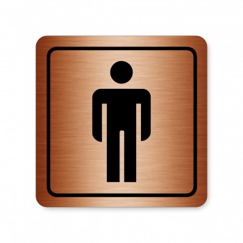 Piktogram WC muži bronz