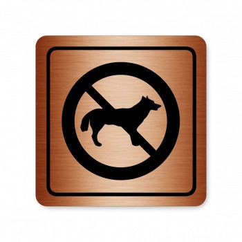 Piktogram zákaz vstupu psů bronz