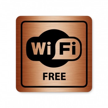 Piktogram wifi free bronz