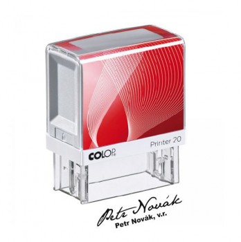 COLOP ® Razítko s podpisem COLOP 20 červený polštářek