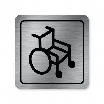 Piktogram Invalidní vozík stříbro