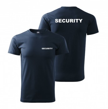 Tričko SECURITY nám. modrá s bílým potiskem XL pánské