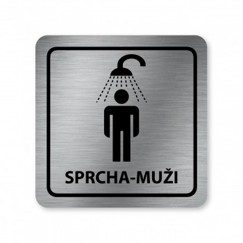 Piktogram Sprcha-muži stříbro