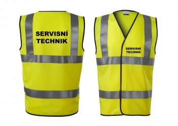 Reflexní vesta žlutá Servisní technik