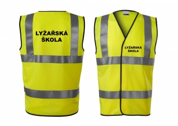Reflexní vesta žlutá Lyžařská škola XXL unisex