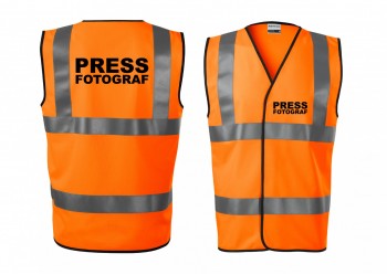 Reflexní vesta oranžová Press-Fotograf
