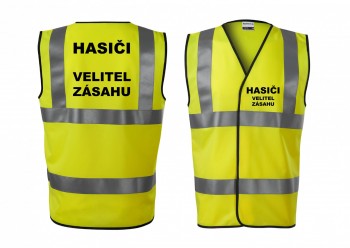 Reflexní vesta žlutá Hasiči-Velitel zásahu M unisex