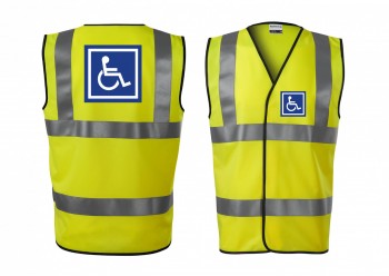 Reflexní vesta žlutá Vozíčkář XXL unisex