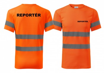 Reflexní tričko oranžová Reportér XS pánské