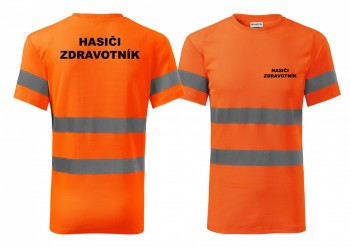 Reflexní tričko oranžová Hasiči-Zdravotník L pánské