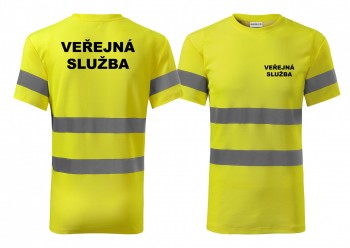 Reflexní tričko žlutá Veřejná služba L pánské