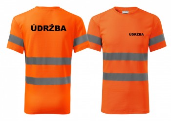Reflexní tričko oranžová Údržba XXL pánské