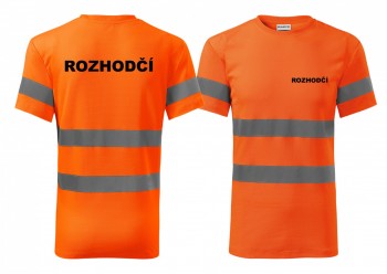 Reflexní tričko oranžová Rozhodčí
