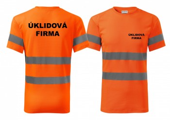Reflexní tričko oranžová Úklidová firma