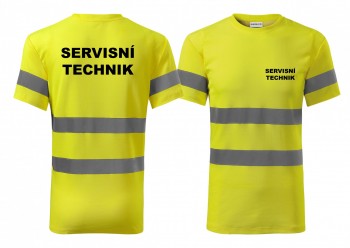 Reflexní tričko žlutá Servisní technik L pánské