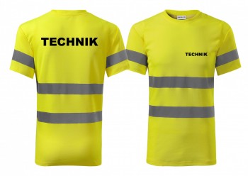 Reflexní tričko žlutá Technik XL pánské