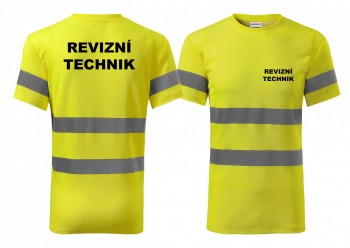 Reflexní tričko žlutá Revizní technik XXL pánské