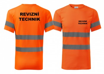 Reflexní tričko oranžová Revizní technik XL pánské