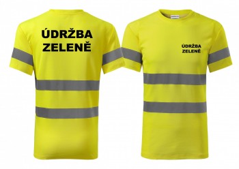 Reflexní tričko žlutá Údržba zeleně XL pánské