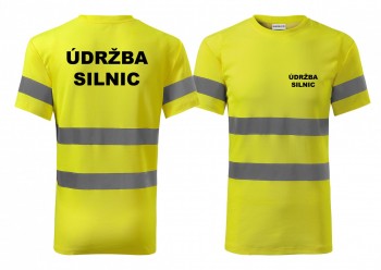 Reflexní tričko žlutá Údržba silnic