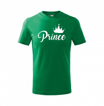 Tričko Prince dětské zelená s bílým potiskem 110 cm/4 roky