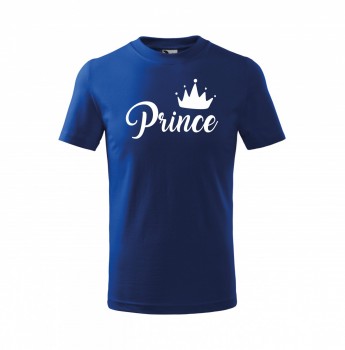 Tričko Prince dětské král. modrá s bílým potiskem
