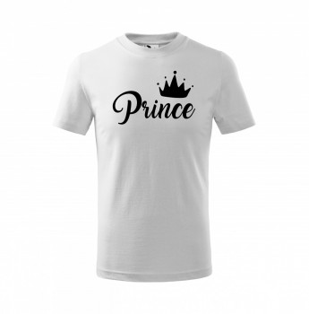 Tričko Prince dětské bílé s černým potiskem 146 cm/10 let