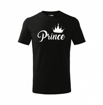Tričko Prince dětské černé s bílým potiskem 122 cm/6 let