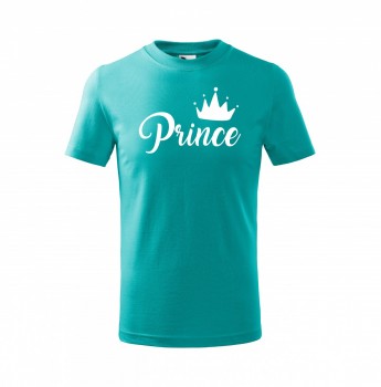 Tričko Prince dětské emerald s bílým potiskem
