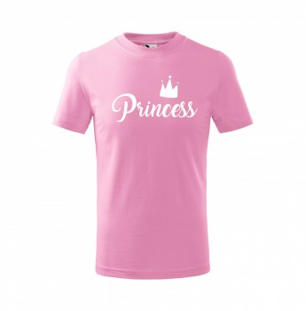 Tričko Princess dětské sv. růžová s bílým potiskem 122 cm/6 let