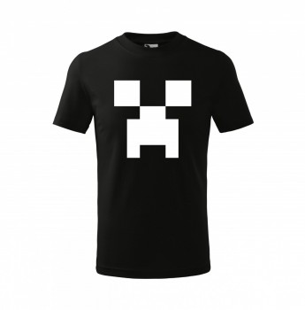 Tričko Minecraft dětské černé s bílým potiskem 110 cm/4 roky