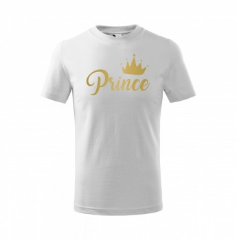 Tričko Prince dětské bílé se zlatým potiskem