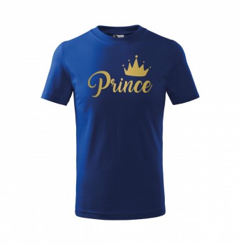 Tričko Prince dětské král. modrá se zlatým potiskem 110 cm/4 roky