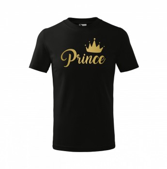Tričko Prince dětské černé se zlatým potiskem 122 cm/6 let
