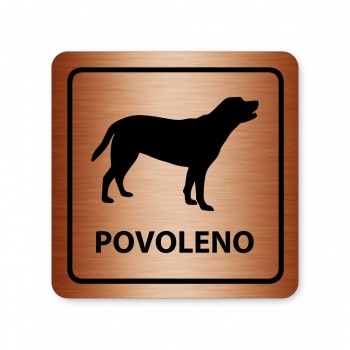 Piktogram Povoleno - Pes bronz
