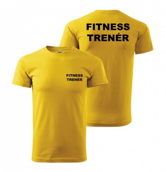 Tričko dámské FITNESS TRENÉR - žluté XL pánské