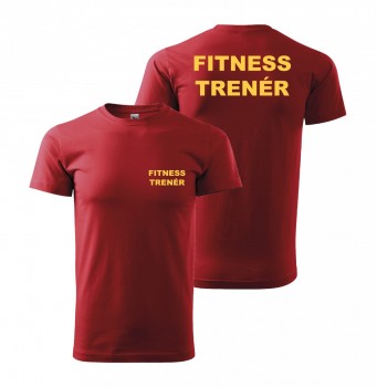 Tričko dámské FITNESS TRENÉR - červené XL pánské