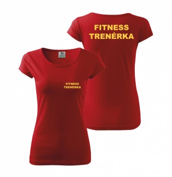 Tričko dámské FITNESS TRENÉRKA - červené XL dámské