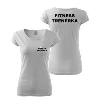Tričko dámské FITNESS TRENÉRKA - bílé XL dámské