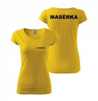 Tričko dámské MASÉRKA - žluté L dámské