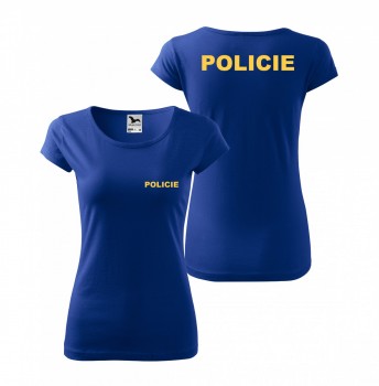 Tričko dámské POLICIE - král. modrá M dámské