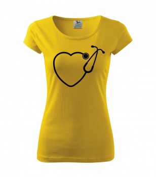 Poháry.com ™ Tričko pro zdravotní sestřičku D13 žluté/č