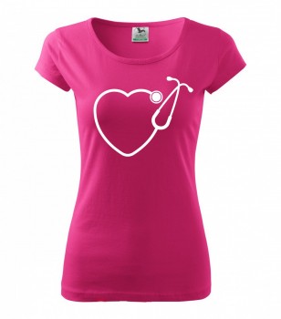 Poháry.com ™ Tričko pro zdravotní sestřičku D13 růžové XXL dámské