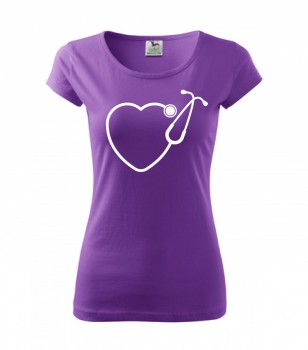 Poháry.com ™ Tričko pro zdravotní sestřičku D13 fialové