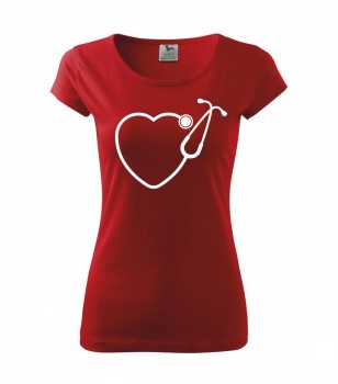 Poháry.com ™ Tričko pro zdravotní sestřičku D13 červené XS dámské
