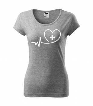 Poháry.com ™ Tričko pro zdravotní sestřičku D12 šedé XL dámské